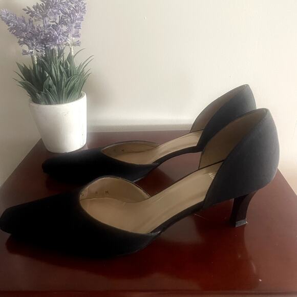 Stuart Weitzman Black D'orsay Slip On Pumps Sz 8 - Picture 4 of 15